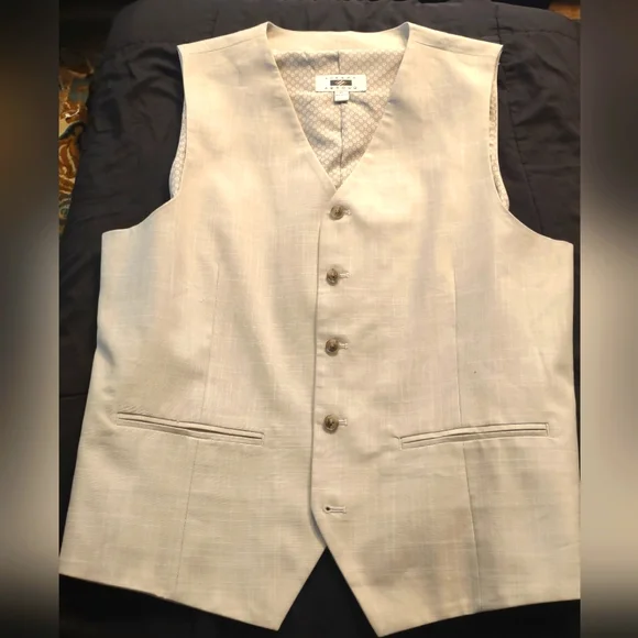 Joseph Abboud tan cotton jacket and vest. Size Xl. Slightly worn - Picture 2 of 6
